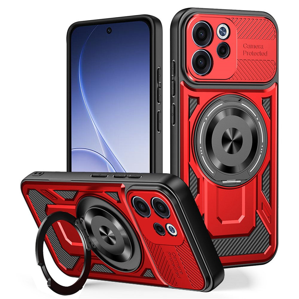 For Oppo Reno15 F 5G Magnetic Case Rotating Kickstand TPU + PC Phone Cover