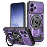 For Oppo Reno15 F 5G Magnetic Case Rotating Kickstand TPU + PC Phone Cover