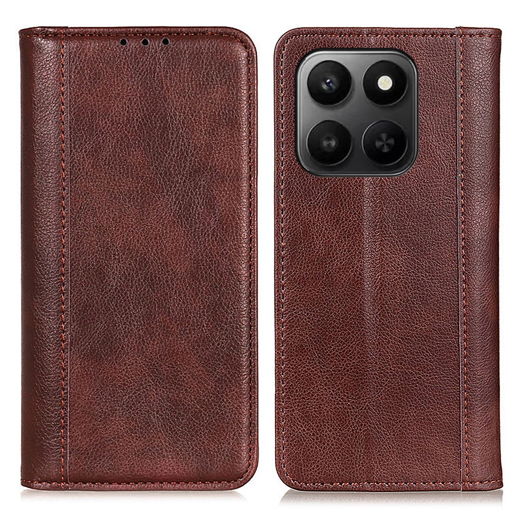 Stand Case For Honor X7d 5G / X7d 4G / 400 Smart 4G / 400 Smart 5G Split Leather Litchi Texture Wallet Phone Cover