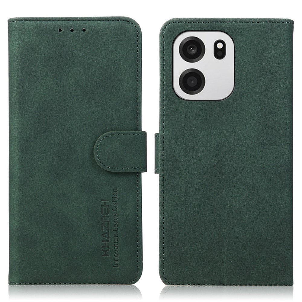 KHAZNEH Skal För OnePlus Nord CE6 5G / Nord 6 5G / Turbo 6V 5G / Turbo 6 5G Reptåligt PU-läder Plånboksfodral i Stativ