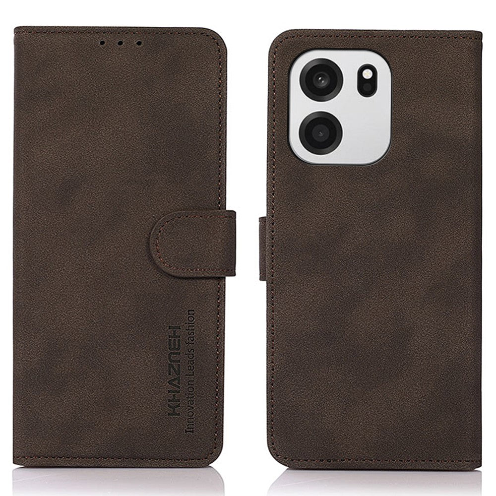 KHAZNEH Skal til OnePlus Nord CE6 5G / Nord 6 5G / Turbo 6V 5G / Turbo 6 5G Ridsefast PU-læder-pung-etui med stativ