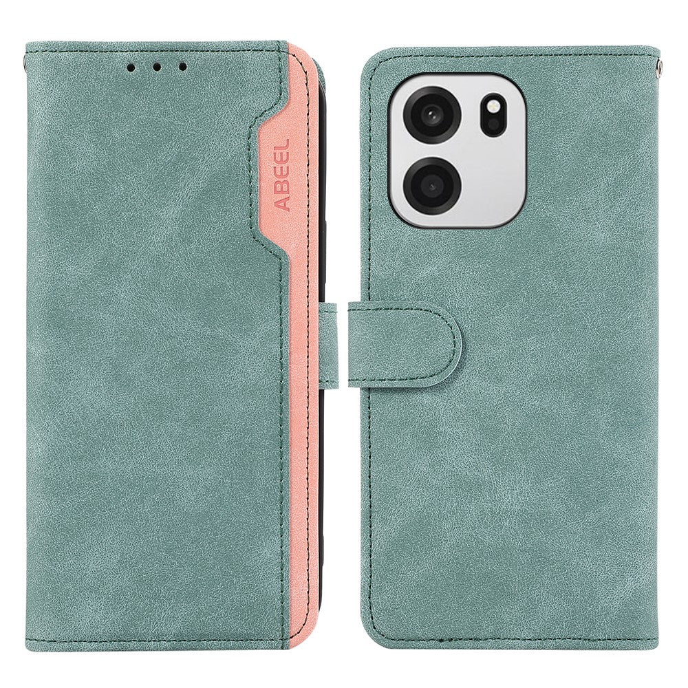 ABEEL För OnePlus Nord CE6 5G / Nord 6 5G / Turbo 6V 5G / Turbo 6 5G Skal Färgskarvning Läder Flip mobilskal RFID-blockering