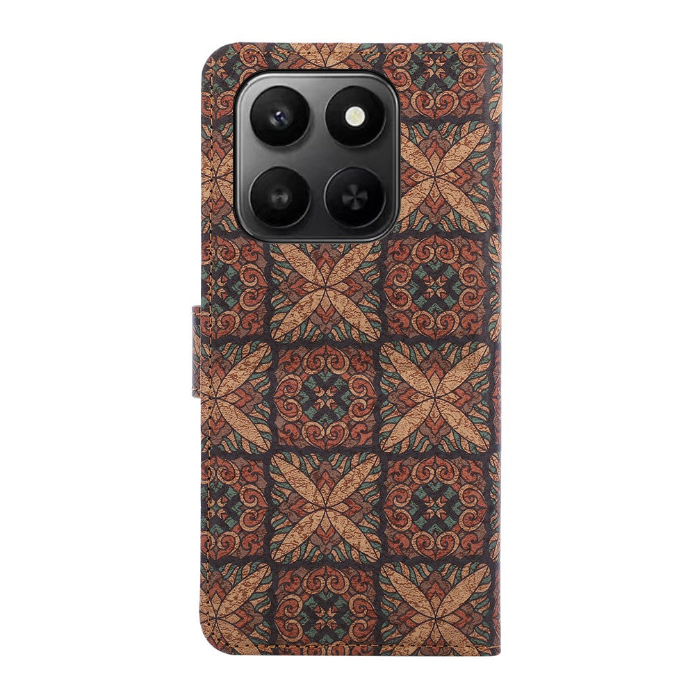 Leather Wallet Case For Honor X7d 5G / X7d 4G / 400 Smart 4G / 400 Smart 5G Bohemian-style TPU PU Phone Cover with Stand