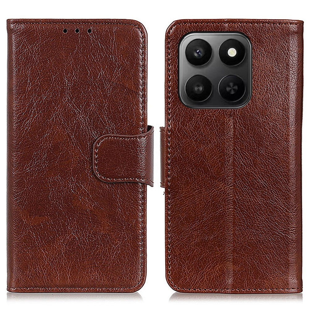Wallet Case For Honor X7d 5G  /  X7d 4G  /  400 Smart 4G  /  400 Smart 5G Nappa Texture Split Leather Phone Cover