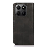 KHAZNEH Pung Etui til Honor X7d 5G / X7d 4G / 400 Smart 4G / 400 Smart 5G Guld Magnetisk Spænde Koskind Tekstur Læder Flip Stand Telefon Cover