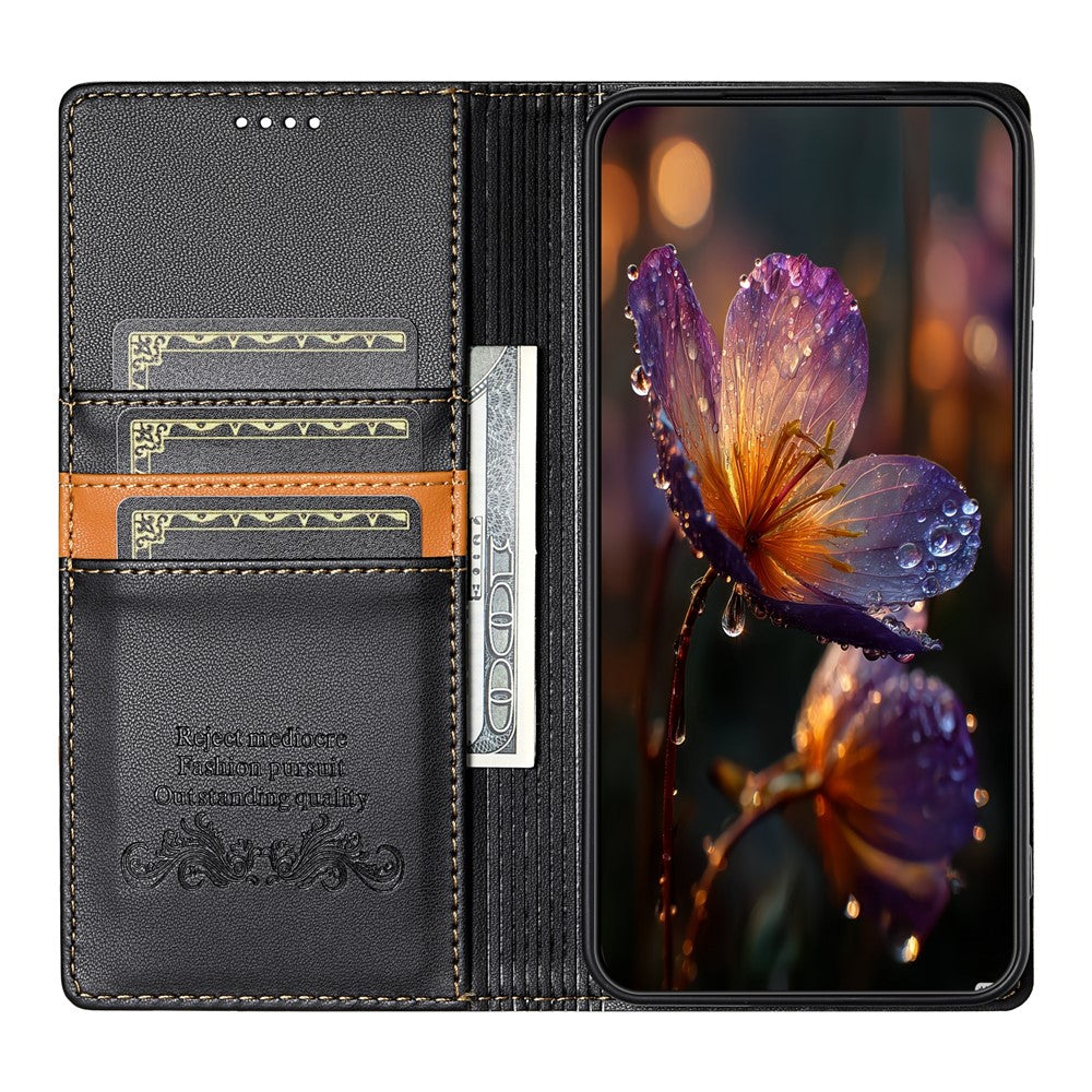 N.BEKUS P3 For Xiaomi Redmi Note 15 Pro+ 5G (Global)  /  Poco M8 Pro 5G Case RFID Blocking Wallet Stand PU Leather Flip Phone Cover