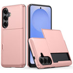 AMORUS För Samsung Galaxy A37 5G-skal med glidande korthållare PC TPU-mobilbaksida