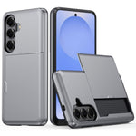 AMORUS För Samsung Galaxy A57 5G-skal med glidande korthållare PC TPU-mobilbaksida
