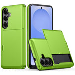 AMORUS För Samsung Galaxy A57 5G-skal med glidande korthållare PC TPU-mobilbaksida