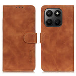 KHAZNEH PU Leather Case for Honor 400 Smart 4G / 400 Smart 5G / X7d 5G / X7d 4G Retro Texture Phone Cover