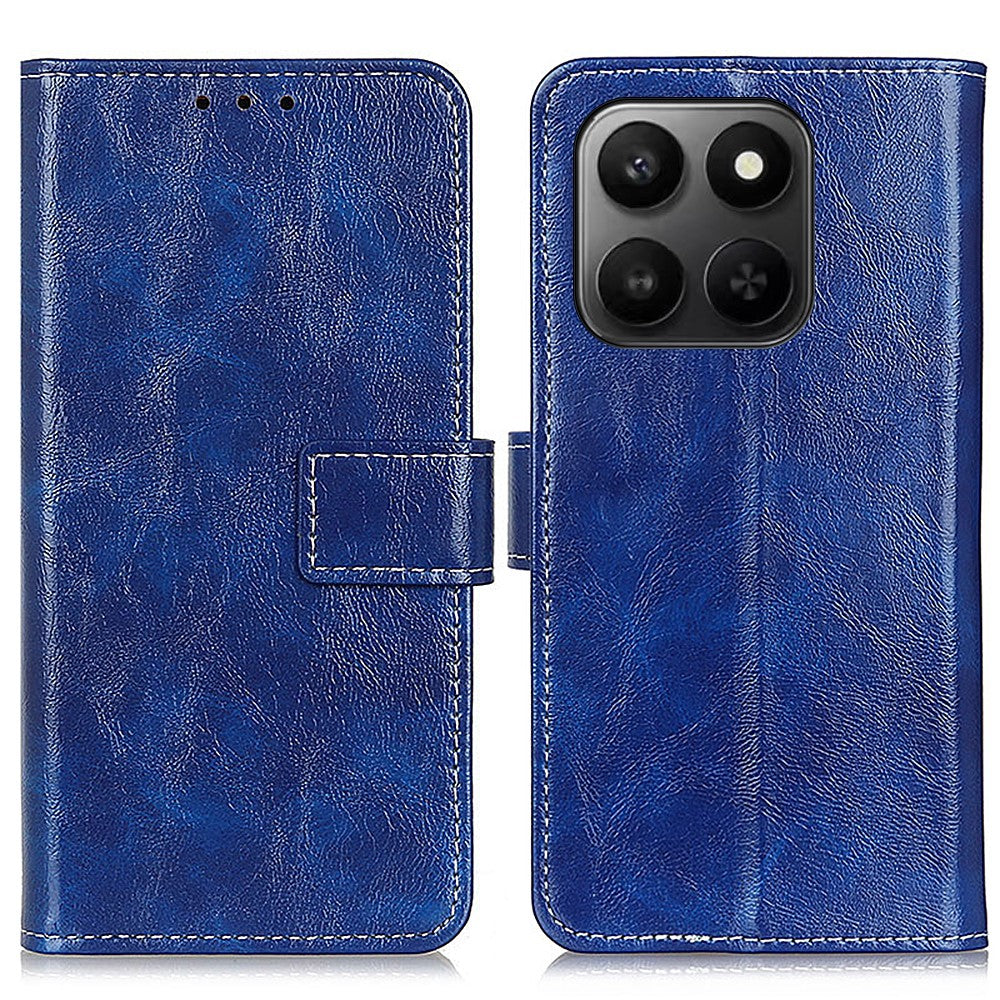 Leather Case for Honor 400 Smart 4G / 400 Smart 5G / X7d 5G / X7d 4G Wallet Phone Cover Crazy Horse Texture