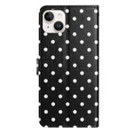 Til iPhone 13 mini læderetui, prikket mønster, pung, stander, folio-telefoncover