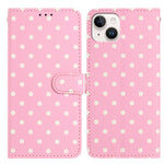 Til iPhone 13 mini læderetui, prikket mønster, pung, stander, folio-telefoncover
