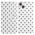 Til iPhone 13 mini læderetui, prikket mønster, pung, stander, folio-telefoncover