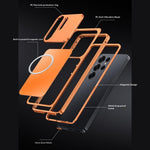 Til Samsung Galaxy S26 Ultra Magnetisk Cover med Metalramme og PC Bagside Telefoncover med Pop-Up Spænde