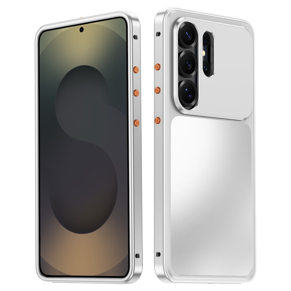 Til Samsung Galaxy S26 Ultra Magnetisk Cover med Metalramme og PC Bagside Telefoncover med Pop-Up Spænde