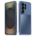 Til Samsung Galaxy S26 Ultra Magnetisk Cover med Metalramme og PC Bagside Telefoncover med Pop-Up Spænde