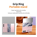 For Samsung Galaxy Z TriFold 5G Case Kickstand Wristband PC Phone Cover with Tempered Glass Film
