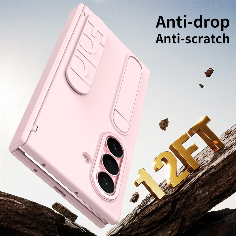 For Samsung Galaxy Z TriFold 5G Case Kickstand Wristband PC Phone Cover with Tempered Glass Film