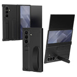For Samsung Galaxy Z TriFold 5G Case Kickstand Wristband PC Phone Cover with Tempered Glass Film