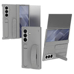 For Samsung Galaxy Z TriFold 5G Case Kickstand Wristband PC Phone Cover with Tempered Glass Film