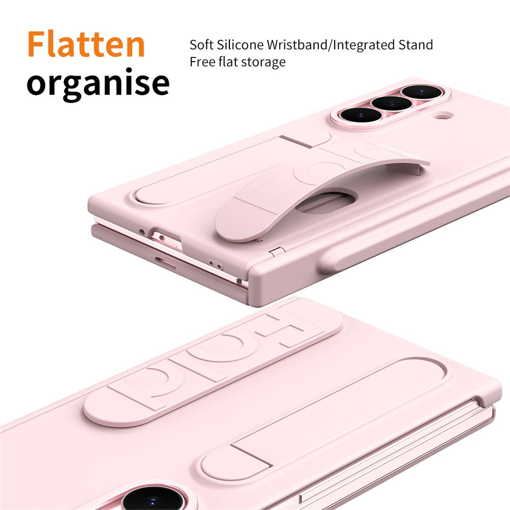 Samsung Galaxy Z TriFold 5G-skal Korthållare Stödarmband Hårt PC-mobilskal med härdat glasfilm / Stylus