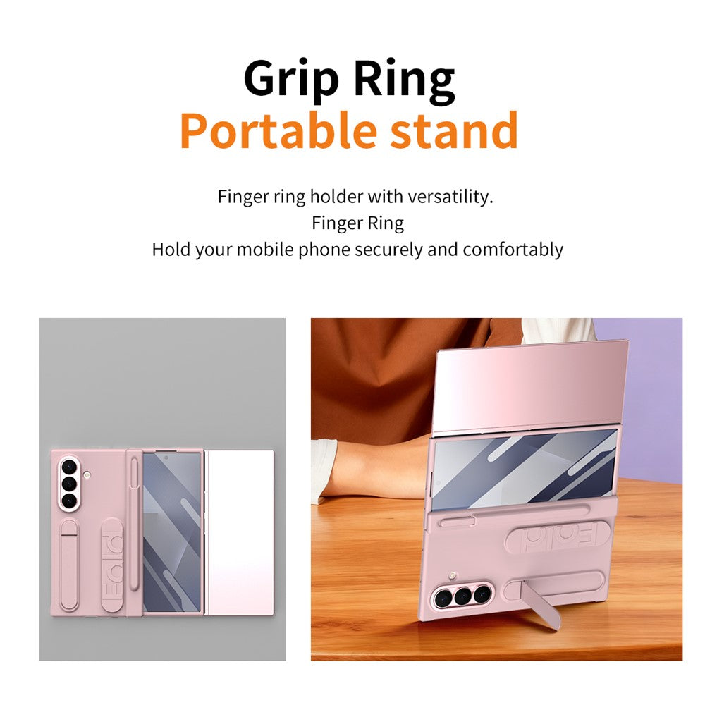 Samsung Galaxy Z TriFold 5G-skal Korthållare Stödarmband Hårt PC-mobilskal med härdat glasfilm / Stylus