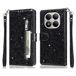 For Xiaomi Redmi Note 15 Pro 5G (Global) Stand Case Glitter Phone Leather Cover Zipper Pocket