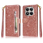 For Xiaomi Redmi Note 15 Pro 5G (Global) Stand Case Glitter Phone Leather Cover Zipper Pocket
