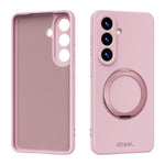 ABEEL For Samsung Galaxy S25 Magnetic Case Kickstand Skin Touch Liquid Silicone Phone Cover