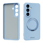 ABEEL For Samsung Galaxy S25 Magnetic Case Kickstand Skin Touch Liquid Silicone Phone Cover