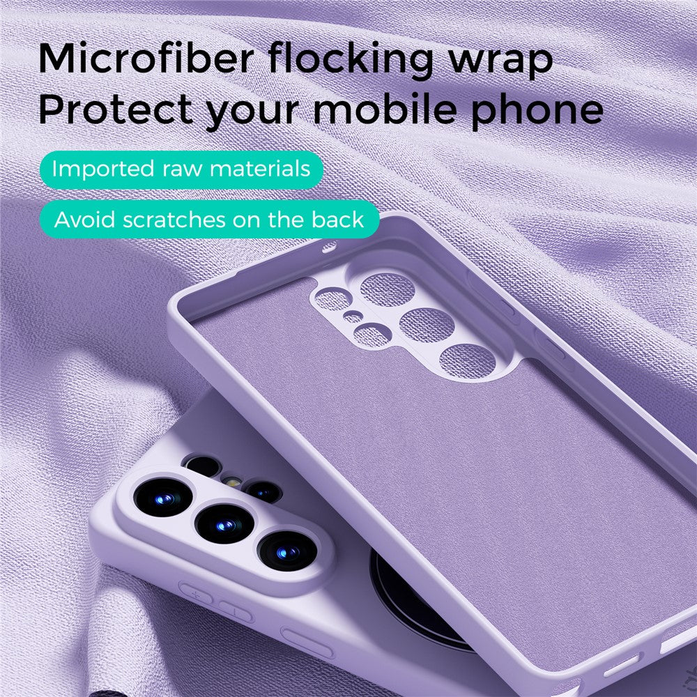 ABEEL For Samsung Galaxy S25 Ultra Magnetic Case Kickstand Skin Touch Liquid Silicone Phone Cover
