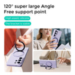 ABEEL For Samsung Galaxy S25 Ultra Magnetic Case Kickstand Skin Touch Liquid Silicone Phone Cover