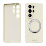 ABEEL For Samsung Galaxy S25 Ultra Magnetic Case Kickstand Skin Touch Liquid Silicone Phone Cover