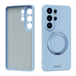 ABEEL For Samsung Galaxy S25 Ultra Magnetic Case Kickstand Skin Touch Liquid Silicone Phone Cover