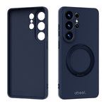 ABEEL For Samsung Galaxy S25 Ultra Magnetic Case Kickstand Skin Touch Liquid Silicone Phone Cover