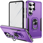 Samsung Galaxy S26 Ultra-cover med ringstøtte i militærkvalitet, PC + TPU-mobilcover