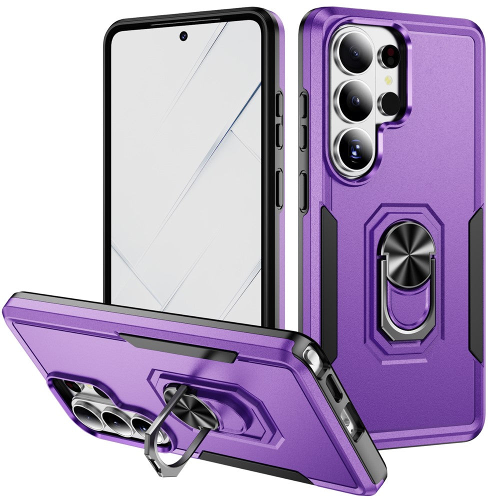 Samsung Galaxy S26 Ultra-cover med ringstøtte i militærkvalitet, PC + TPU-mobilcover