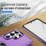 Samsung Galaxy S26 Ultra-cover med ringstøtte i militærkvalitet, PC + TPU-mobilcover