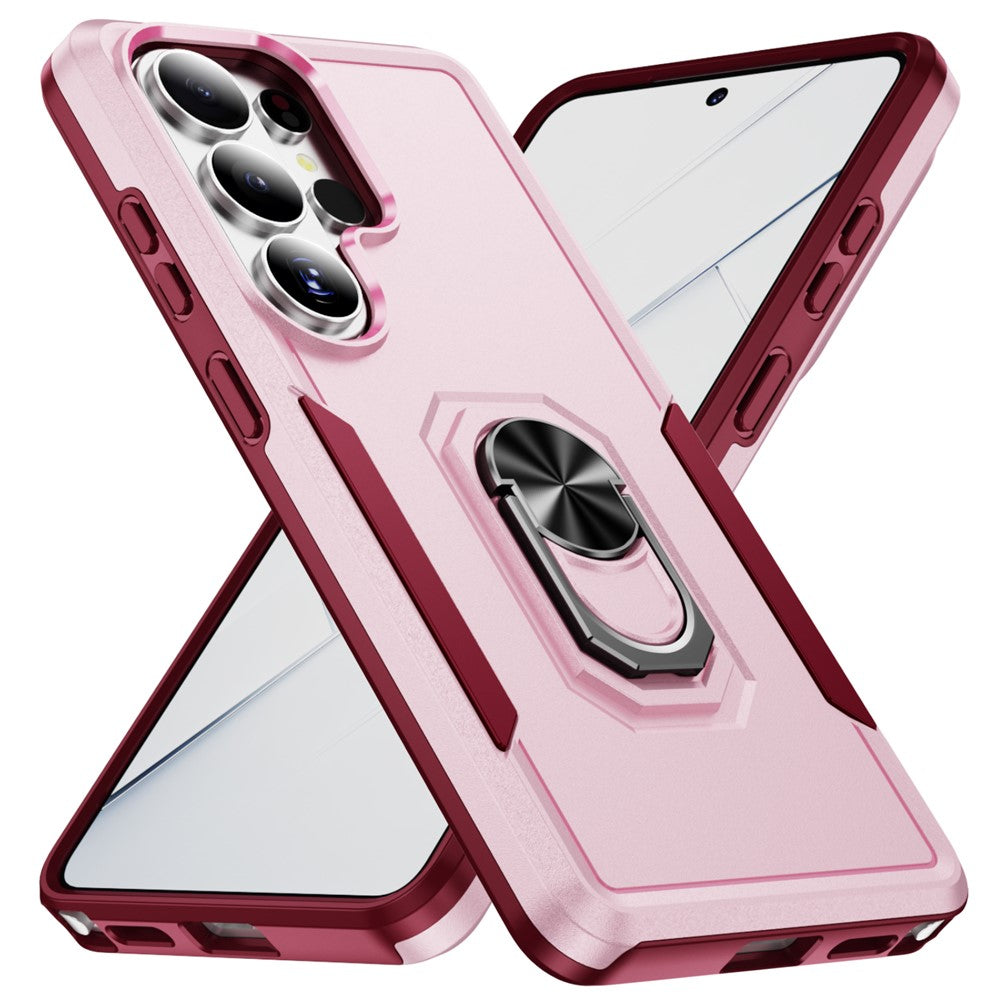 Samsung Galaxy S26 Ultra-cover med ringstøtte i militærkvalitet, PC + TPU-mobilcover
