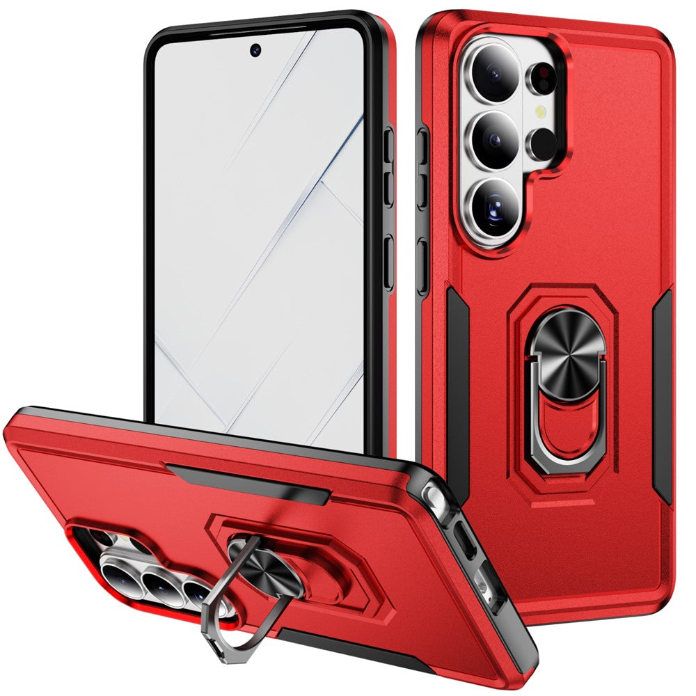 For Samsung Galaxy S26 Ultra Case Military Grade Ring Kickstand PC + TPU Phone Cover