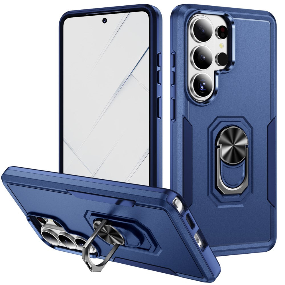 Samsung Galaxy S26 Ultra-cover med ringstøtte i militærkvalitet, PC + TPU-mobilcover