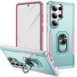 Samsung Galaxy S26 Ultra-cover med ringstøtte i militærkvalitet, PC + TPU-mobilcover