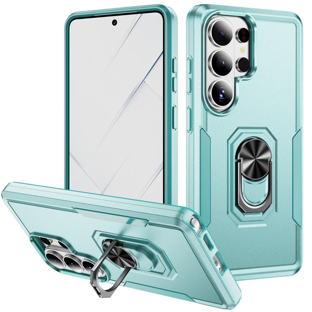 Samsung Galaxy S26 Ultra-cover med ringstøtte i militærkvalitet, PC + TPU-mobilcover