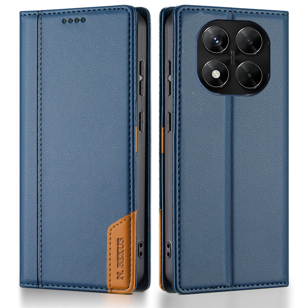 N.BEKUS P3-etui til Xiaomi Redmi Note 15 Pro 5G (Global), RFID-blokerende PU-læder-pung-etui med flipdesign