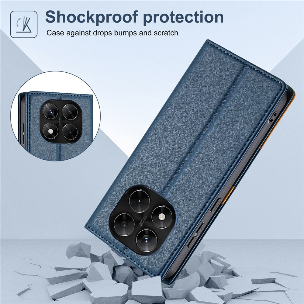 N.BEKUS P3-etui til Xiaomi Redmi Note 15 Pro 5G (Global), RFID-blokerende PU-læder-pung-etui med flipdesign