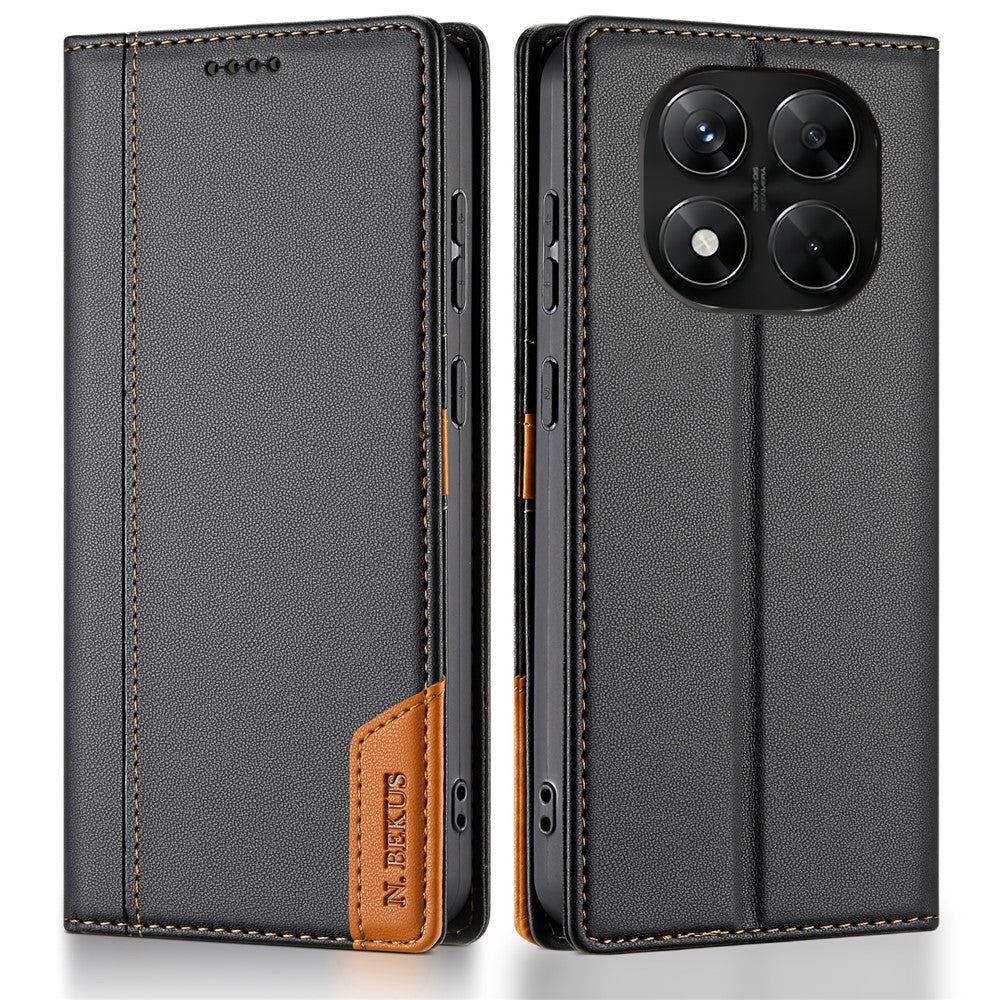 N.BEKUS P3-etui til Xiaomi Redmi Note 15 Pro 5G (Global), RFID-blokerende PU-læder-pung-etui med flipdesign