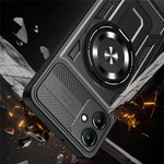 Til Samsung Galaxy A08 5G / A08 4G / A07 4G magnetisk cover roterende støttefod TPU + PC telefoncover
