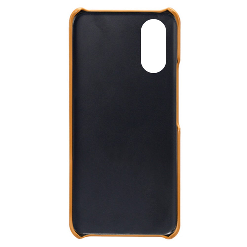 For Oppo A17 4G / A17k 4G Cell Phone Case Dual Card Slots Anti-scratch PU Leather Coated Hard PC Shock Resistant Phone Cover