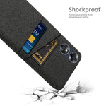 Phone Case for Oppo A17 4G / A17k 4G, Convenient Dual Card Slots Anti-scratch Cloth Coated Hard PC Protective Cover